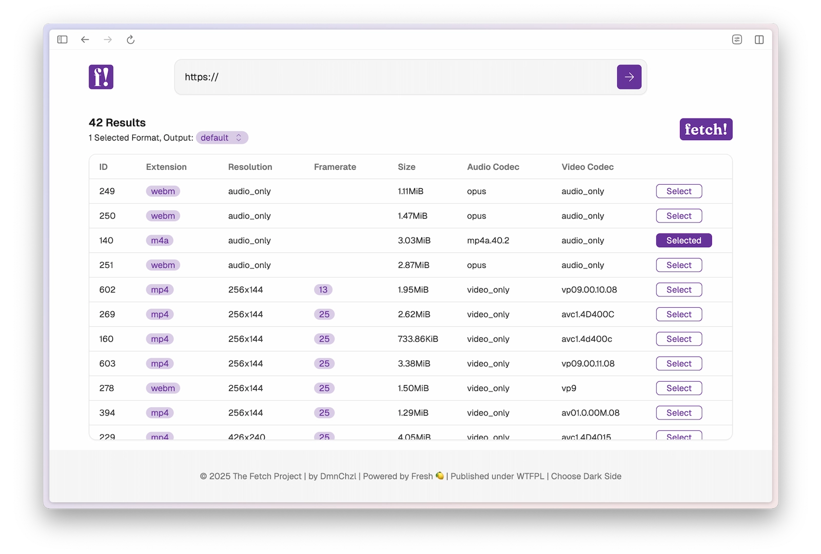 List Formats